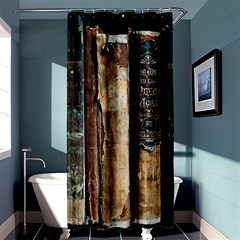 Assorted Color Books Old Macro Shower Curtain 36  X 72  (stall)  by Cendanart