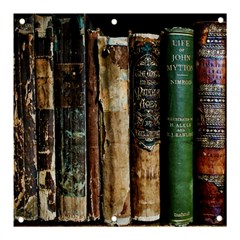 Assorted Color Books Old Macro Banner And Sign 3  X 3  by Cendanart