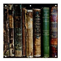 Assorted Color Books Old Macro Banner And Sign 4  X 4  by Cendanart