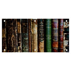 Assorted Color Books Old Macro Banner And Sign 6  X 3  by Cendanart