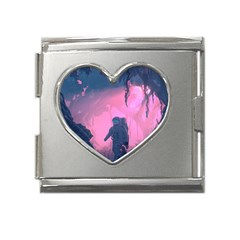 Beeple Astronaut Spacesuit 3d Digital Art Artwork Jungle Mega Link Heart Italian Charm (18mm) by Cendanart