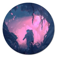 Beeple Astronaut Spacesuit 3d Digital Art Artwork Jungle Magnet 5  (round) by Cendanart