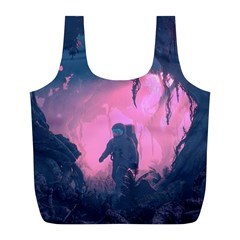 Beeple Astronaut Spacesuit 3d Digital Art Artwork Jungle Full Print Recycle Bag (l) by Cendanart