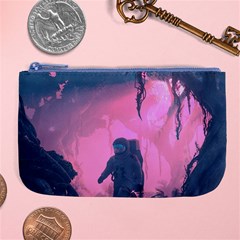 Beeple Astronaut Spacesuit 3d Digital Art Artwork Jungle Large Coin Purse by Cendanart