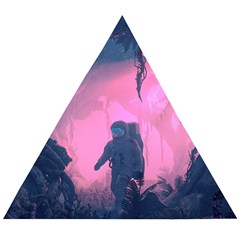 Beeple Astronaut Spacesuit 3d Digital Art Artwork Jungle Wooden Puzzle Triangle by Cendanart