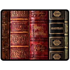 Books Old Two Sides Fleece Blanket (large) by Cendanart