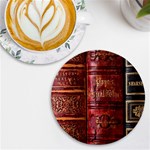 Books Old UV Print Round Tile Coaster Front