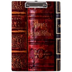 Books Old A4 Acrylic Clipboard by Cendanart