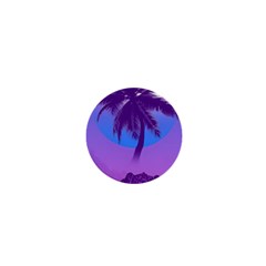 Palm Tree Vaporwave Synthwave Retro Style 1  Mini Magnets by Cendanart