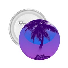 Palm Tree Vaporwave Synthwave Retro Style 2 25  Buttons by Cendanart