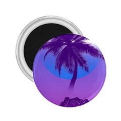 Palm Tree Vaporwave Synthwave Retro Style 2 25  Magnets by Cendanart