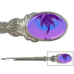 Palm Tree Vaporwave Synthwave Retro Style Letter Opener by Cendanart