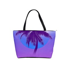 Palm Tree Vaporwave Synthwave Retro Style Classic Shoulder Handbag by Cendanart