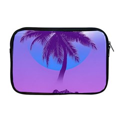 Palm Tree Vaporwave Synthwave Retro Style Apple Macbook Pro 17  Zipper Case by Cendanart