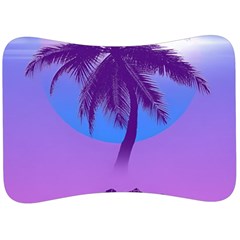 Palm Tree Vaporwave Synthwave Retro Style Velour Seat Head Rest Cushion by Cendanart