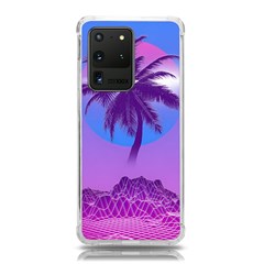 Palm Tree Vaporwave Synthwave Retro Style Samsung Galaxy S20 Ultra 6 9 Inch Tpu Uv Case by Cendanart