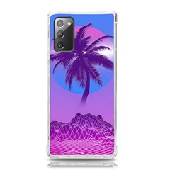 Palm Tree Vaporwave Synthwave Retro Style Samsung Galaxy Note 20 Tpu Uv Case by Cendanart