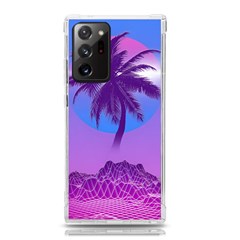 Palm Tree Vaporwave Synthwave Retro Style Samsung Galaxy Note 20 Ultra Tpu Uv Case by Cendanart