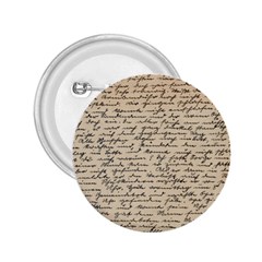 Close Up Photo Of Black Text Old Handwriting Leave Old Script 2 25  Buttons by Cendanart