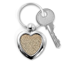 Close Up Photo Of Black Text Old Handwriting Leave Old Script Key Chain (heart) by Cendanart