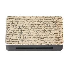 Close Up Photo Of Black Text Old Handwriting Leave Old Script Memory Card Reader With Cf by Cendanart