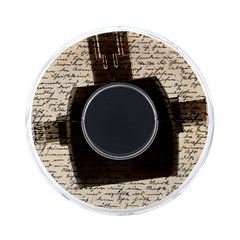 Close Up Photo Of Black Text Old Handwriting Leave Old Script On-the-go Memory Card Reader by Cendanart