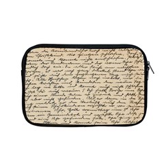 Close Up Photo Of Black Text Old Handwriting Leave Old Script Apple Macbook Pro 13  Zipper Case by Cendanart