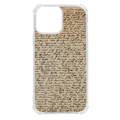 Close Up Photo Of Black Text Old Handwriting Leave Old Script Iphone 13 Pro Max Tpu Uv Print Case by Cendanart