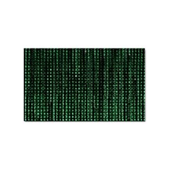 Green Matrix Code Illustration Digital Art Portrait Display Sticker Rectangular (10 Pack) by Cendanart