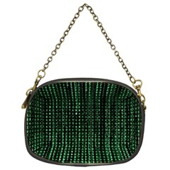 Green Matrix Code Illustration Digital Art Portrait Display Chain Purse (one Side) by Cendanart