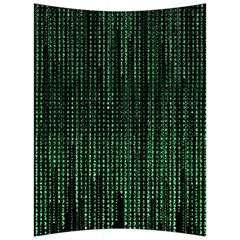 Green Matrix Code Illustration Digital Art Portrait Display Back Support Cushion by Cendanart