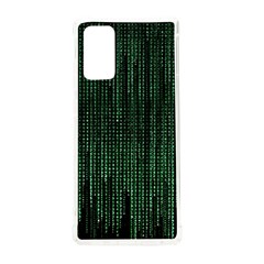 Green Matrix Code Illustration Digital Art Portrait Display Samsung Galaxy Note 20 Tpu Uv Case by Cendanart