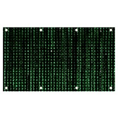 Green Matrix Code Illustration Digital Art Portrait Display Banner And Sign 7  X 4  by Cendanart