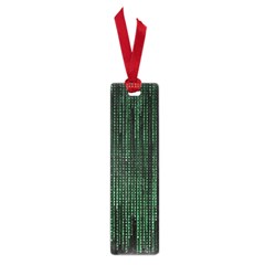 Green Matrix Code Illustration Digital Art Portrait Display Small Book Marks