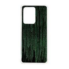 Green Matrix Code Illustration Digital Art Portrait Display Samsung Galaxy S20 Ultra 6 9 Inch Tpu Uv Case by Cendanart