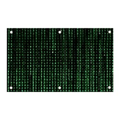 Green Matrix Code Illustration Digital Art Portrait Display Banner And Sign 5  X 3  by Cendanart