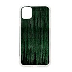 Green Matrix Code Illustration Digital Art Portrait Display iPhone 11 TPU UV Print Case Front