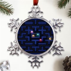 Retro Games Metal Large Snowflake Ornament by Cendanart