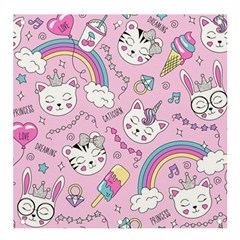 Beautiful Cute Animals Pattern Pink Banner And Sign 4  X 4  by Grandong