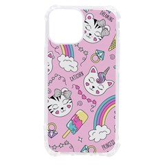 Beautiful Cute Animals Pattern Pink Iphone 13 Mini Tpu Uv Print Case by Grandong