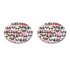 Cute Dog Seamless Pattern Background Cufflinks (oval) by Grandong