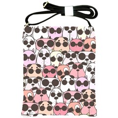 Cute Dog Seamless Pattern Background Shoulder Sling Bag