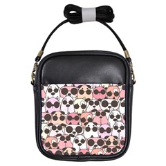 Cute Dog Seamless Pattern Background Girls Sling Bag