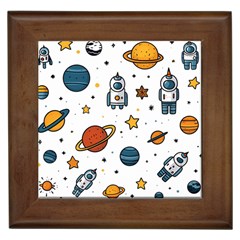 Set Cartoon Symbol Pattern Framed Tile by Bedest