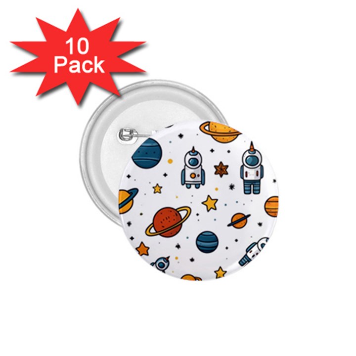 Set Cartoon Symbol Pattern 1.75  Buttons (10 pack)