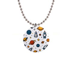 Set Cartoon Symbol Pattern 1  Button Necklace by Bedest