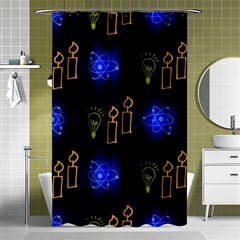 Background Doodles Candles Graphic Shower Curtain 48  X 72  (small)  by Bedest