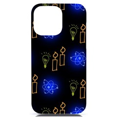 Background Doodles Candles Graphic Iphone 14 Pro Max Black Uv Print Case by Bedest