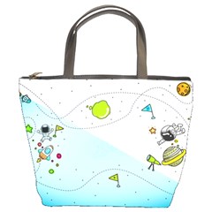 Astronaut Spaceship Bucket Bag