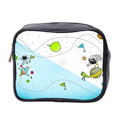 Astronaut Spaceship Mini Toiletries Bag (two Sides) by Bedest